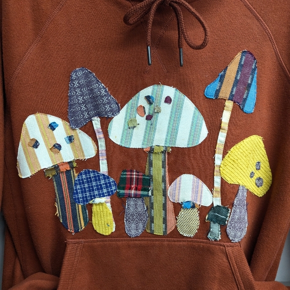 Upcycled Champion Burnt Orange Hoodie - Picture 4 of 6